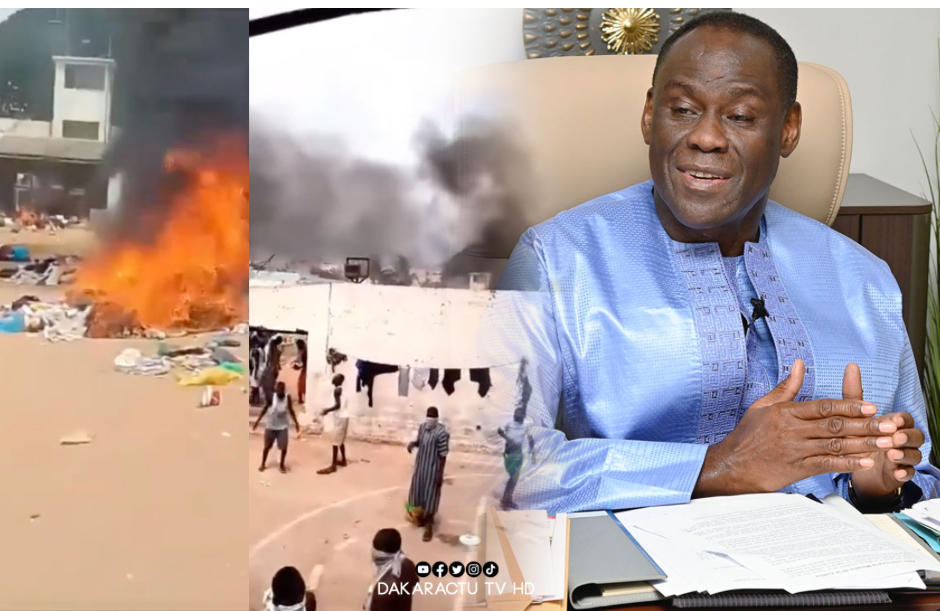 Ousmane Diagne, ministre de la justice a fait une descente au camp pénal, la situation sous contrôle !